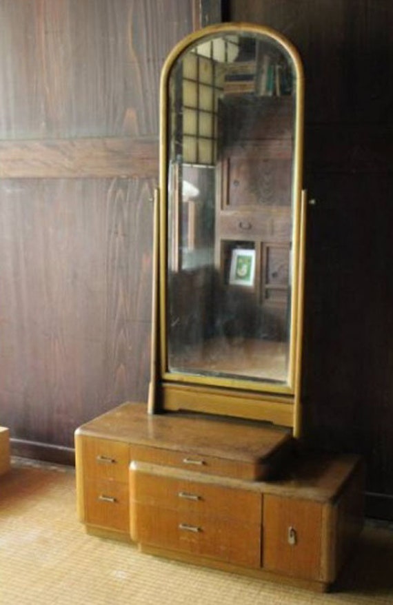 Japanese dressing table Japanese Mirror stand Japanese Etsy