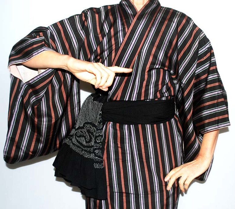 black kimono dressing gown
