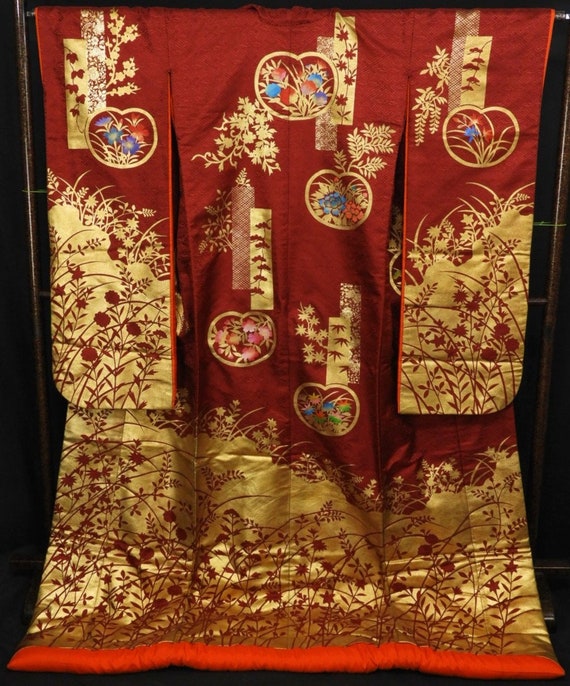 Uchikake Kimono, Wedding Kimono, Japanese Kimono R