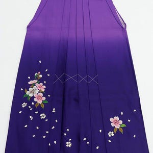 Hakama , Purple Hakama, Womens Kimono Skirt, Floral Hakama, Kimono Pants, Sakura, Japanese Hakama,