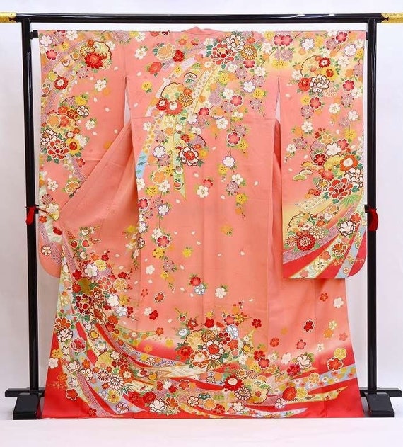 Furisode Kimono, Silk Furisode, L Kimono, Wedding 