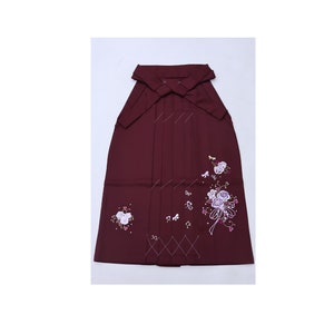 Hakama , Purple Hakama, Womens Kimono Skirt, Floral Hakama, Kimono Pants, Sakura, Japanese Hakama,