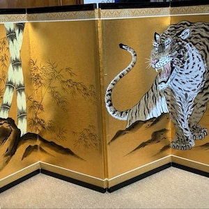 Japanese Byobu panel folding screen