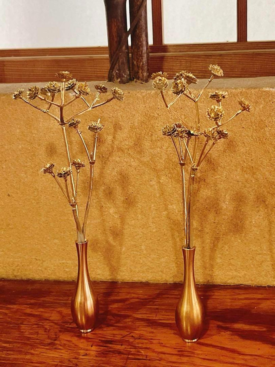Japanese Vintage Buddhist Altar Ware Lotus Flower 140mm Tall Ornament ...