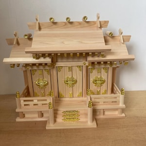 Japanese small shrine Red Wood made Shinto Temple Zen Buddhist