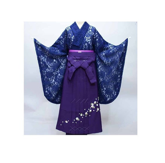 Furisode Kimono & Hakama , Jyuban, Furisode Blue, Womens Kimono