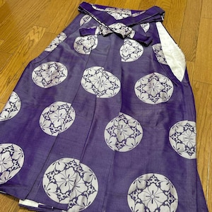 Hakama , Purple Hakama, Womens Kimono Skirt, Floral Hakama, Kimono Pants, Japanese Hakama,
