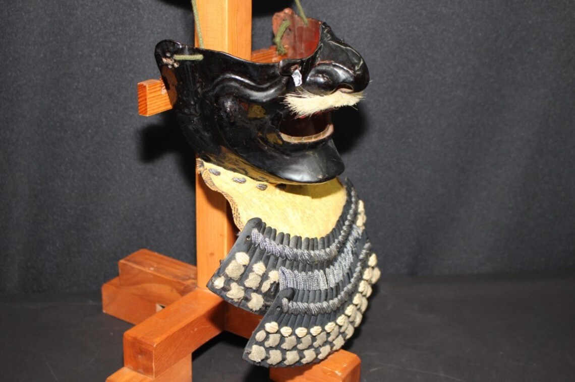Antique Samurai Menpo Face Guard Japanese Yoroi Armor for Etsy
