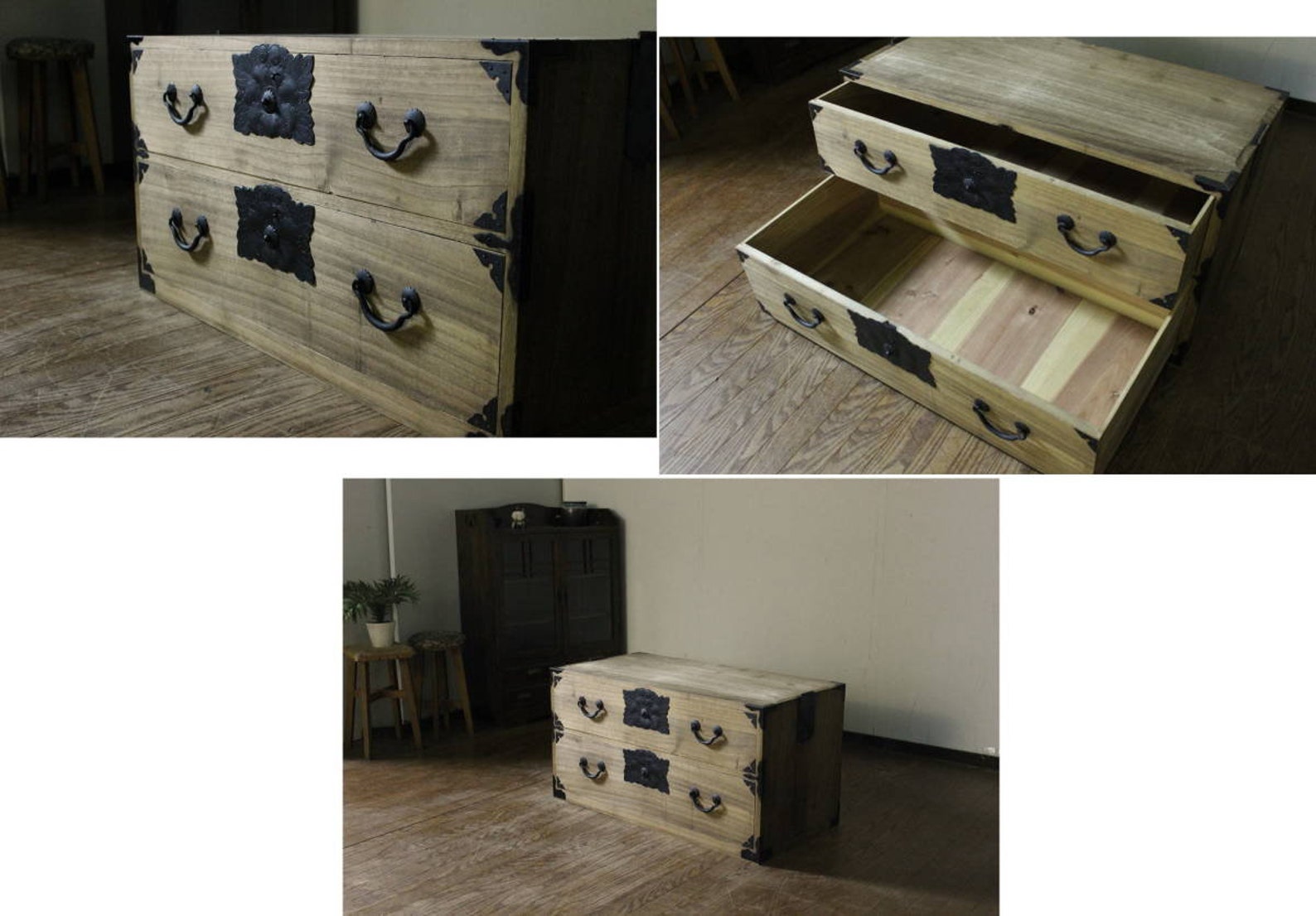 Pecho japonés cofre antiguo Tansu japonés Dansu | Etsy