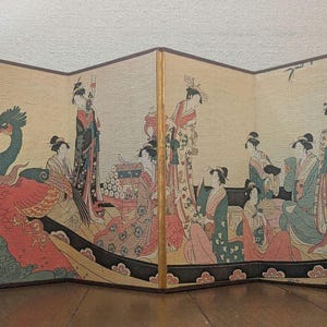 Japanse Byobu-standaard voor kamerscherm met klein paneel