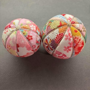 Handmade Temari Thread Ball Japanese Traditional Folk Art Handmade lot of 2