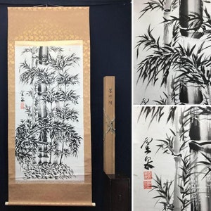 Kakejiku hanging scroll for zen temple, Japanese antique, printed art, Japanese Art, Asian Art,