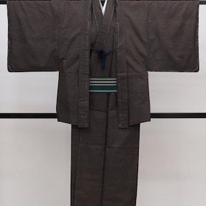Mens Kimono Set, Brown Kimono Set, Mens Kimono ensemble, Mens Kimono & Jacket, Samurai Kimono, Japanese dress mens, Japanese robe mens