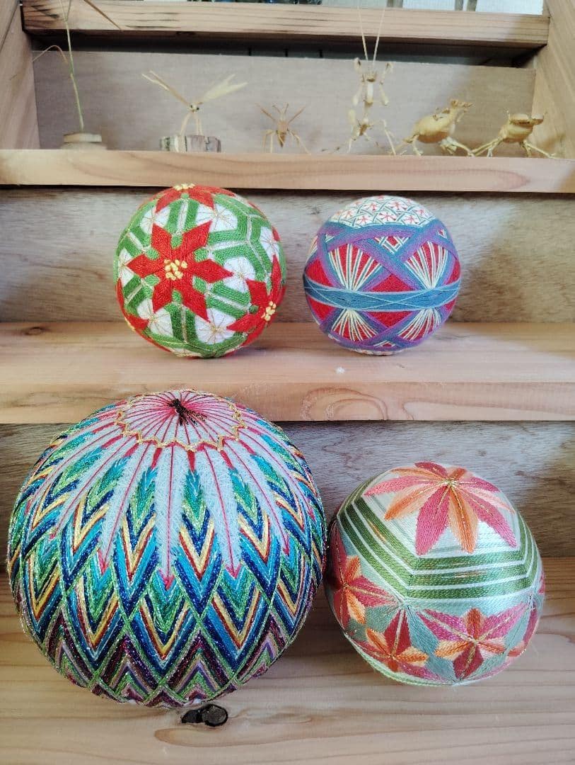 柳川手まり 手毬 Vintage Japanese Temari Ball Handmade Temari Thread Ball Japanese Traditional Folk Art Handmade