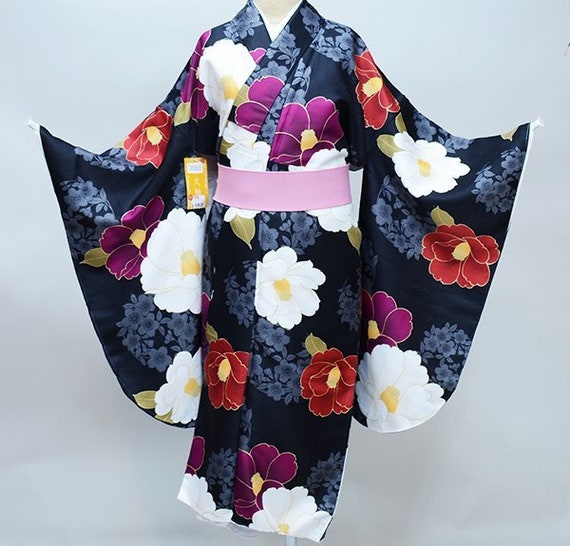 Furisode Kimono, Silk Furisode, Wedding Kimono Dr… - image 2