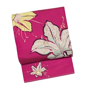 Obi Belt Kimono, Pink Obi, Silk Obi Belt, Vintage Obi, Japanese Fabric, Pink Obi Silk, Nagoya Obi, Pink Obi Sash, Zen