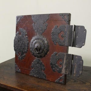 Japanese antique Chest cabinet Door Tansu Dansu Storage Wood Handmade