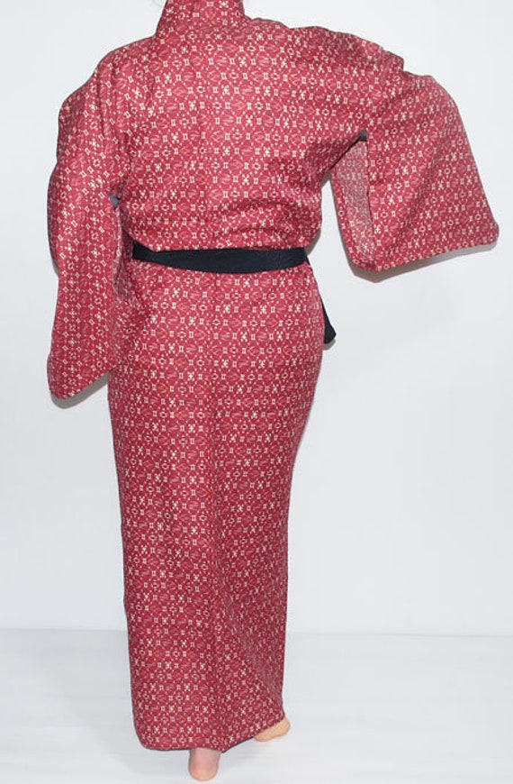 Red Kimono, Vintage Kimono Red, Womens Kimono rob… - image 3