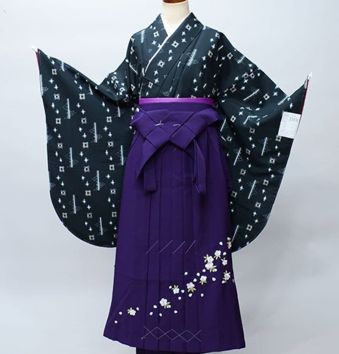 Furisode Kimono & Hakama , Jyuban, Furisode Green, Womens Kimono