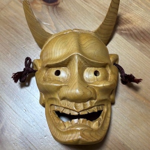Japanese mask, Antique mask, Noh mask, Kagura mask, Hannya mask, Oni mask, Authentic mask, Handmade mask, Japanese kagura, Noh japan,