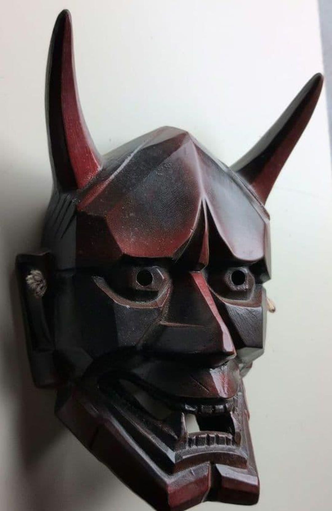 Japanese Handmade Wooden Hannya Mask Kyougen Kagura Demon Bugaku