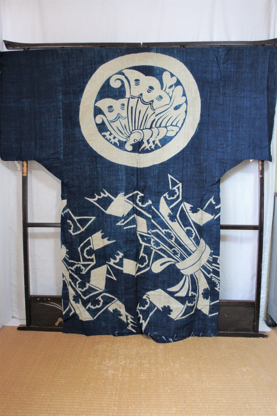 Indigo Kimono, Boro Kimono, Antique Kimono Jacket,