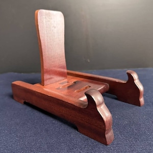 Japanese Vintage Wood Rack Display Stand For Plate, Dish, Pictures, VTG
