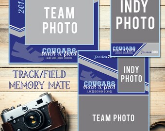 Plantilla de collage de fotos deportivas de 8x10 para equipos de atletismo - Descarga digital como archivo PSD de Photoshop con capas