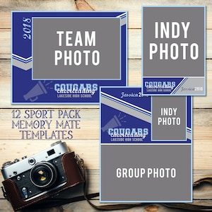 Sports Photography 8x10 12 Pack Team Collage Memory Mate Photo Template - Digital Download File As A Layered Photoshop PSD File