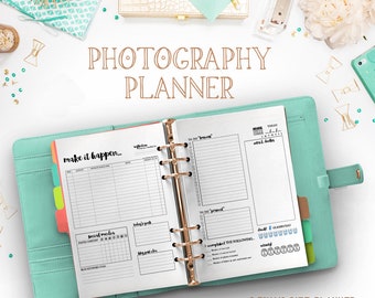 Fotografie Planer PDF Druckfertig - Undatierte Vorlage für den digitalen Download - Kein Physischer Planer - INF107SN