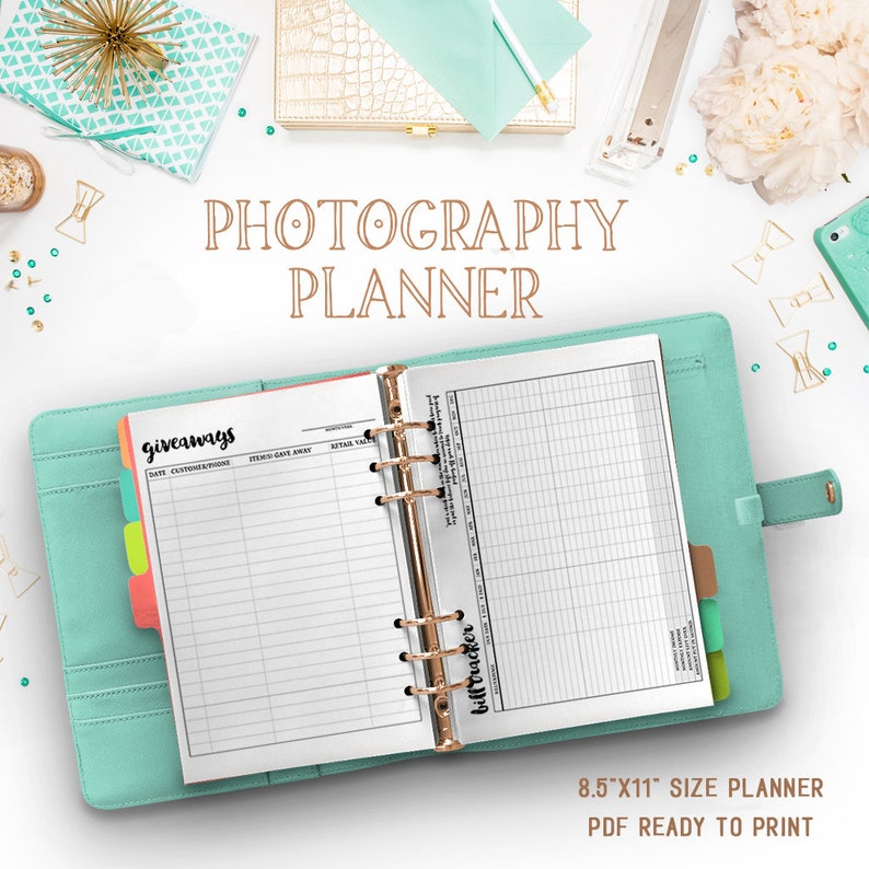 Photography Planner PDF Ready to Print Digital Download Etsy