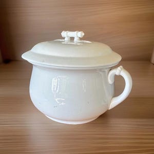 Collectible Antique Chamber Pot With Lid; Knowles, Taylor & Knowles.