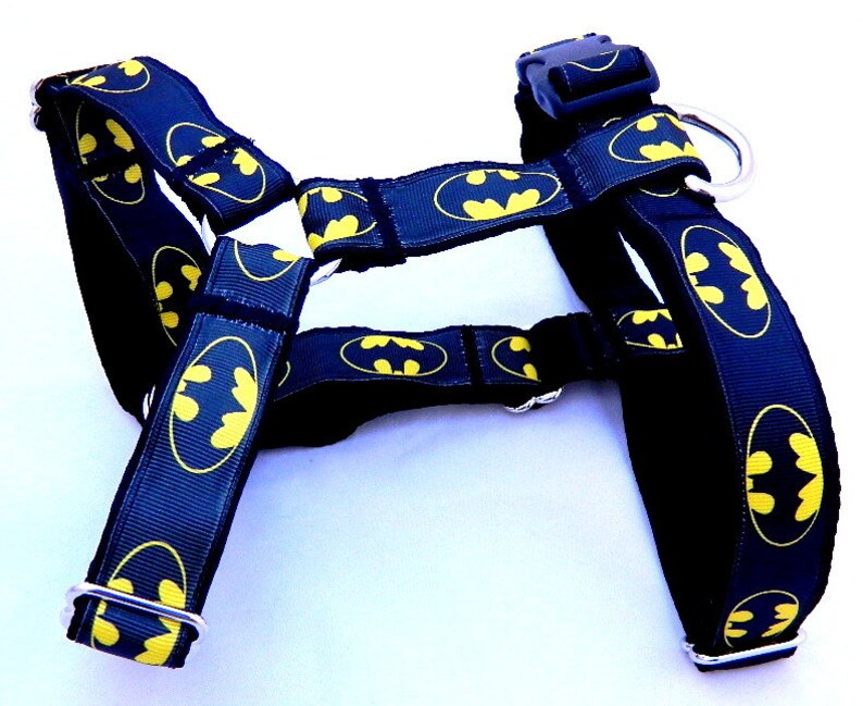 Black guard harness with Batman. For dog IG sighthounds Etsy