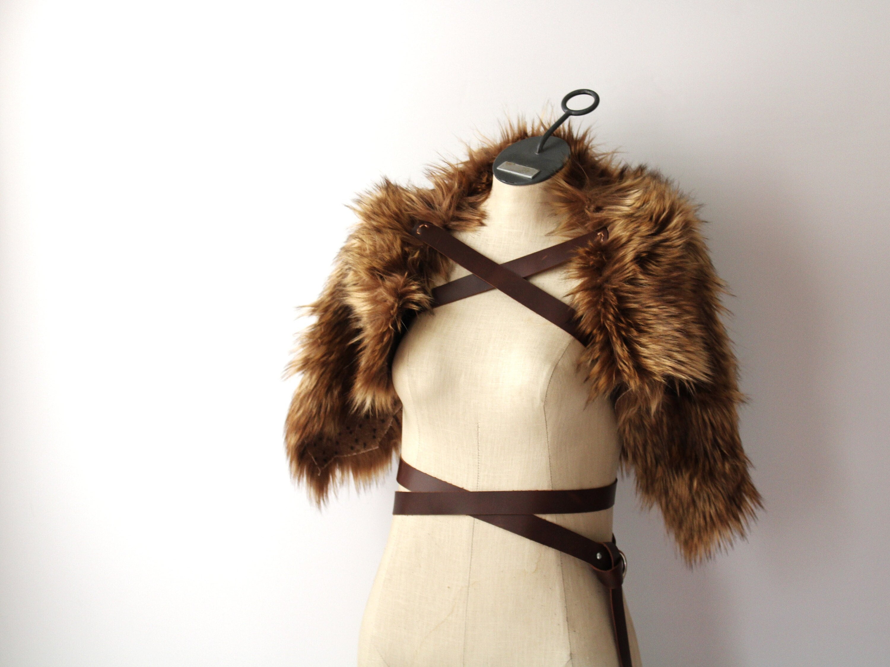 Lloyd Wright Vintage Brown Mink Fur Draped Hat‎ with Tail 6982 2 Pcs Western Cowboy Hats For Women And Men Classic  main image 2