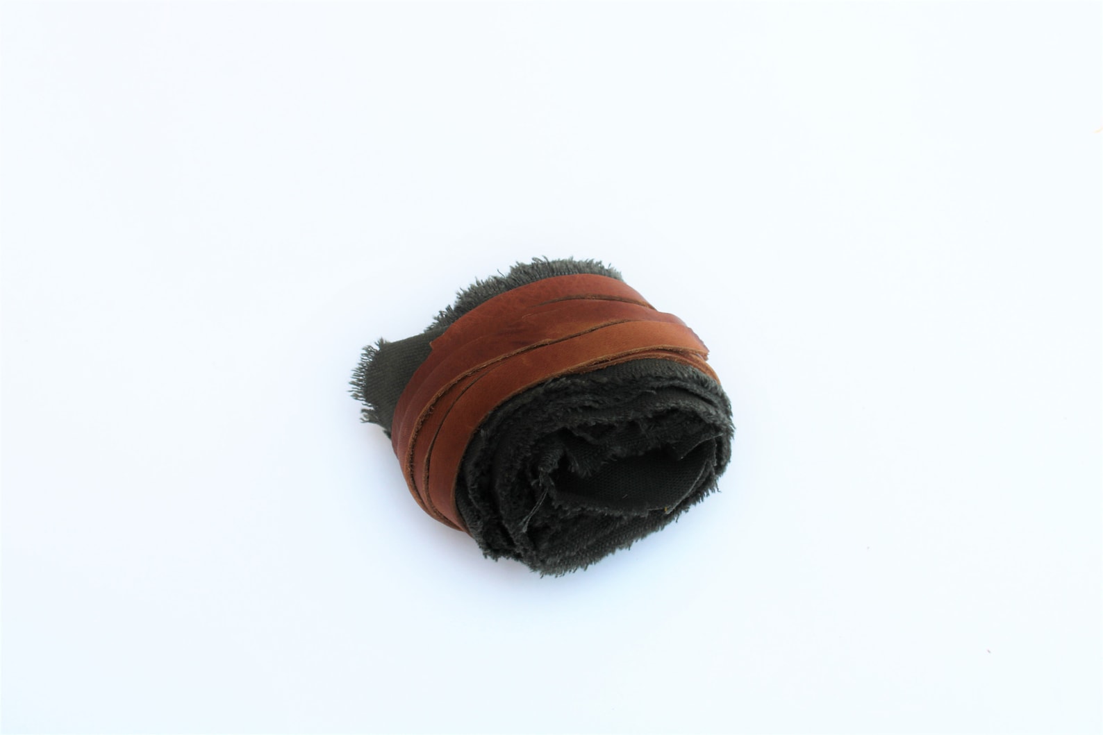 Distressed Cotton Leather Hand Wraps, Primitive Drab Green Fist Wraps