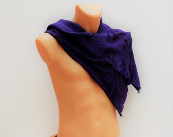 Distress Dyed Praetorian Purple Wrap Shemagh, Bandana Small Cowl