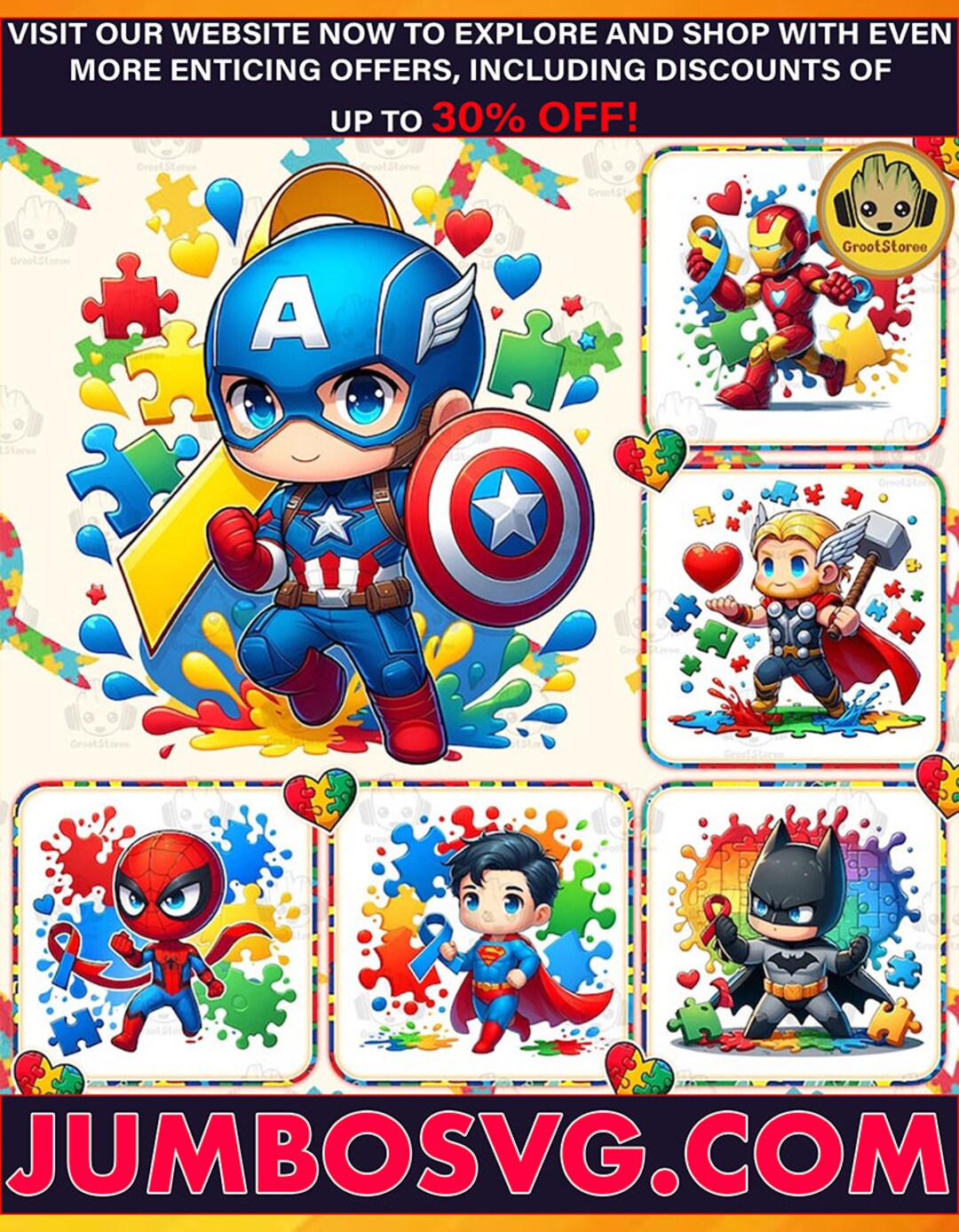 Autism Superhero Png Bundle, Autism Awareness Day Png, Super Autism Png ...