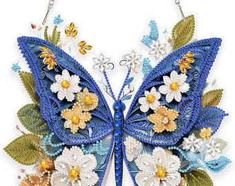 Butterfly Diamond Painting Kit: DIY Gem Art Hanging Ornament