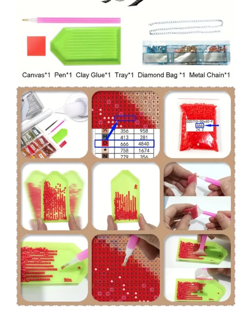 Cardinal Diamond Painting Kit: 5D DIY Acrylic Window Hanging (6x6 inches) bild 5