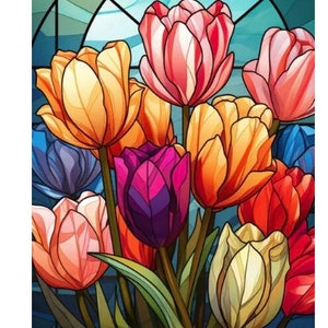 Tulips Diamond Painting Kit: 5D DIY Spring Art for Beginners