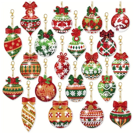 Christmas Diamond Art Keychain Kit, DIY Beginners 20 Piece Diamond Painting  Set, Mosaic Art Kits for Adults, Arts & Craft, Christmas Gifts 