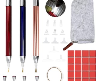 LED Diamond Painting Pen Kit: Multi-Tip Drill Tool & Accessories