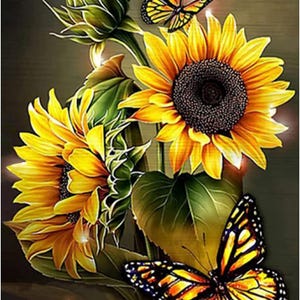 Flower Diamond Painting Kit: DIY 5D Art, Wall Decoration (13.78&quot;x13.78&quot;)