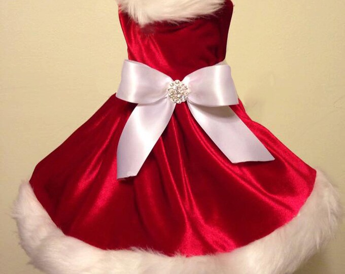 Christmas Santa Girl Dog Dress Etsy