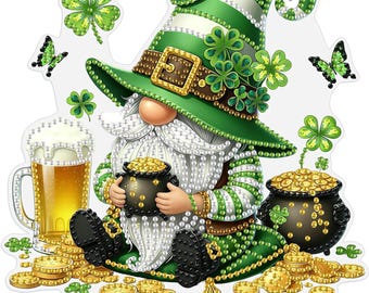 St. Patrick's Day Diamond Art Tabletop Kits: Gnome DIY Craft