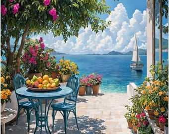 Seaside Diamond Painting Kit: 5D DIY Art, Home Decor, 12 X 16 Inch