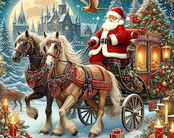 Christmas Diamond Art Kits for Adults & Beginners, 5D DIY Full Drill Diamonds Crafts, Gem Arts Gifts, Home Wall Decor 14" x 14"