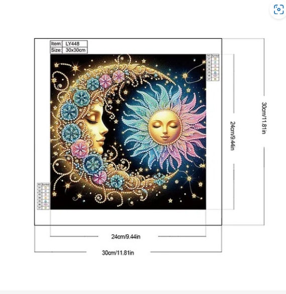 YSCOLOR Diamond Painting Perceuse Ronde Complète 5D Diy Diamant