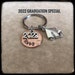 2022 hand stamped graduation penny, graduation keychain, 2022 graduation charm 