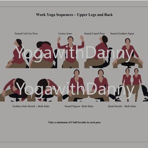 Work Yoga Sequence - Upper Legs and Back with Daily Affirmations